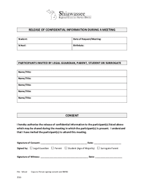 Release of Confidential Information During a Meeting