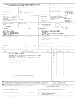 US Federal Solicitation Contract Form 1449