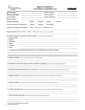 Psychiatry Consultation Preparation Report