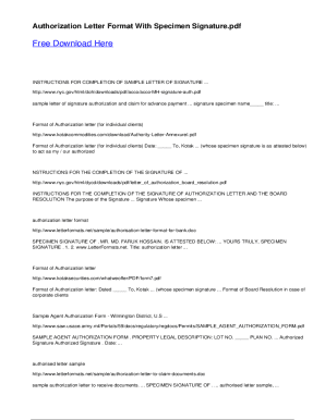 Authorization Letter Template