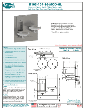 B103-107-16-MOD-HL Recessed Water Bottle Filling Station