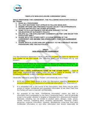 Non-Disclosure Agreement Template