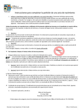 California Birth Certificate Request Form