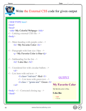 External CSS Code Template