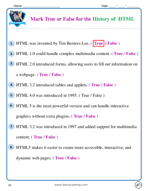 HTML History Quiz Form