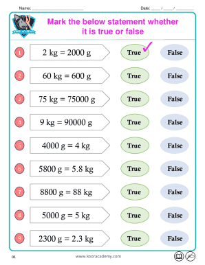 Koor Academy Weight Conversion Quiz