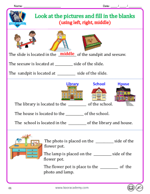 Positional Words Worksheet