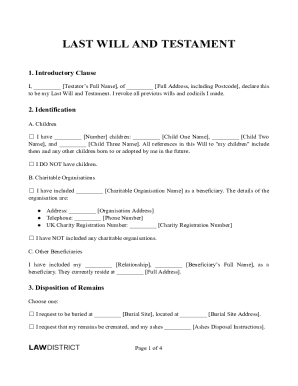 Last Will and Testament
