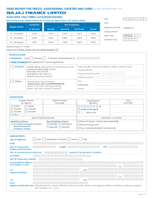 Bajaj Finance Fixed Deposit Application Form