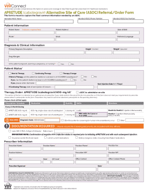 APRETUDE Alternative Site of Care Referral Form