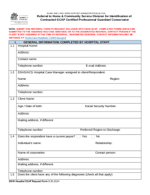 DSHS GCAP Request Form