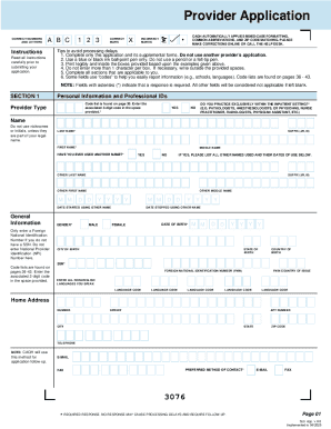 CAQH Provider Application Form
