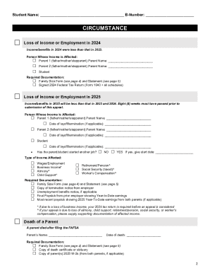 2025-2026 Special Circumstances Appeal Form