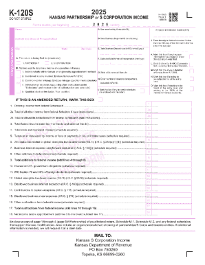 Kansas K-120S Form 2025