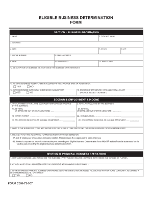 Eligible Business Determination Form