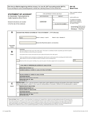 US Copyright Office Form SA1-2E