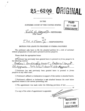 Motion for Leave to Proceed in Forma Pauperis