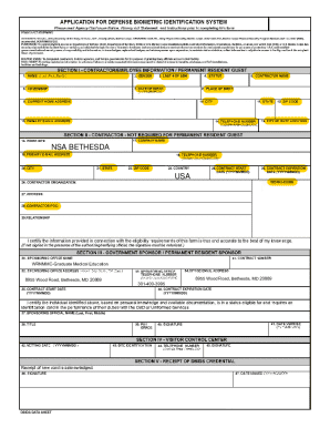 Defense Biometric Identification System Application