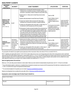 Indiana Property Tax Benefits Form 51781