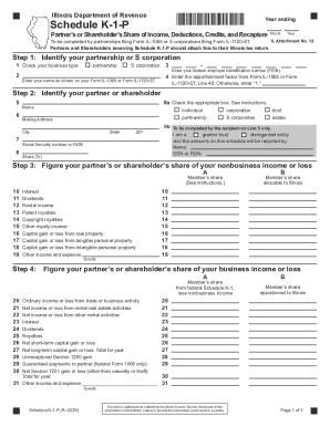 Illinois Schedule K-1-P Form