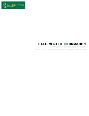 Statement of Information for Single Residential Property
