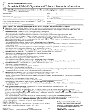 Illinois Cigarette and Tobacco Products Information Form