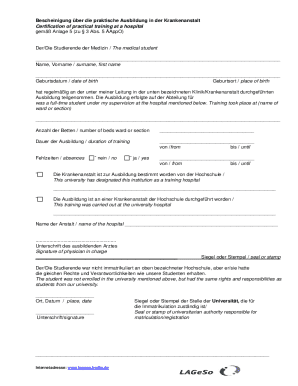 German Medical Training Certification