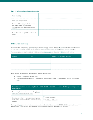 Self-Certification for Tax Reporting