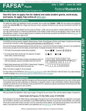 2027-28 FAFSA Form