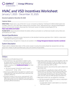 HVAC and VSD Incentives Worksheet