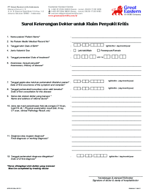 Attending Physician’s Statement for Critical Illness Claim