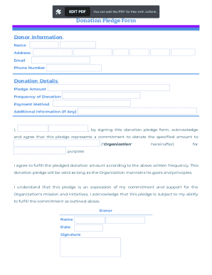 Donation Pledge Form
