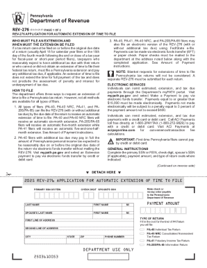 Pennsylvania Automatic Extension of Time to File