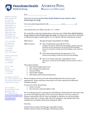 Penn State Health Medical Group New Patient Registration Form