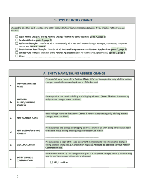 Entity Change Intake Form