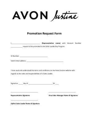Promotion Request Form