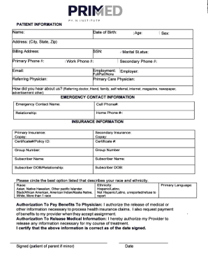 New Patient Intake Form