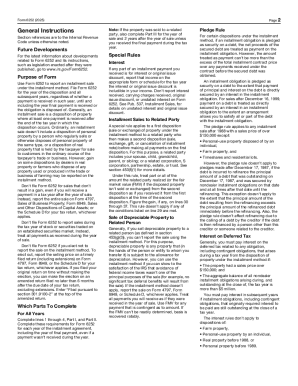 IRS Form 6252 (2025)