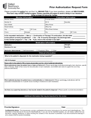 Prior Authorization Request Form