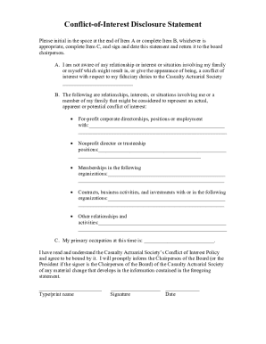 Conflict-of-Interest Disclosure Statement