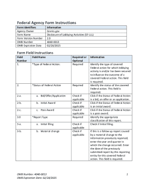 Disclosure of Lobbying Activities (SF-LLL)