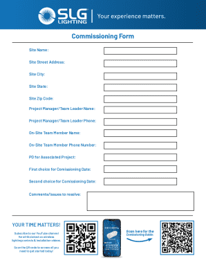 Commissioning Form