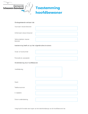 Residential Tenant Consent Form