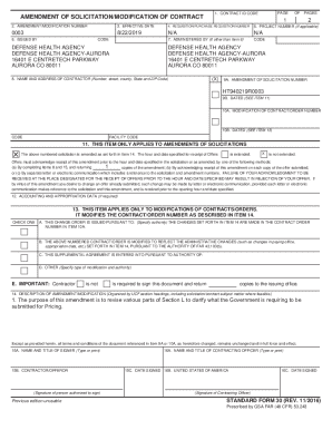 Amendment of Solicitation/Modification of Contract