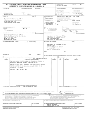Solicitation/Contract/Order for Commercial Items