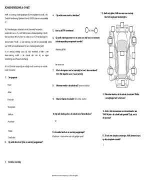 Schadeformulier voor Schade