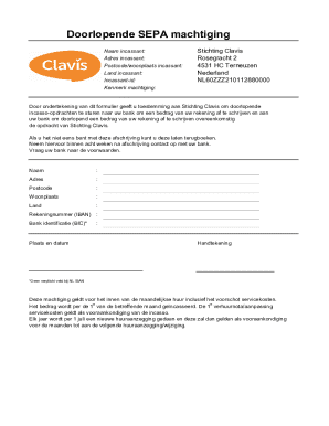 SEPA Direct Debit Authorization