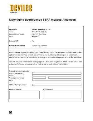 SEPA Direct Debit Authorization Form