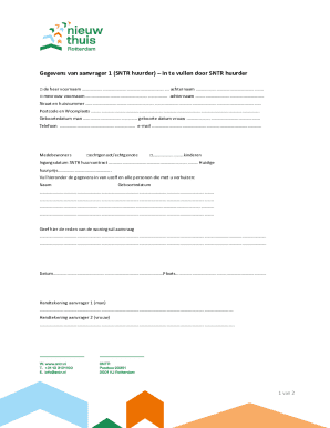 Dutch Housing Swap Application Form