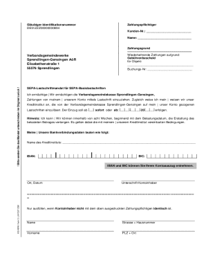 SEPA Direct Debit Mandate